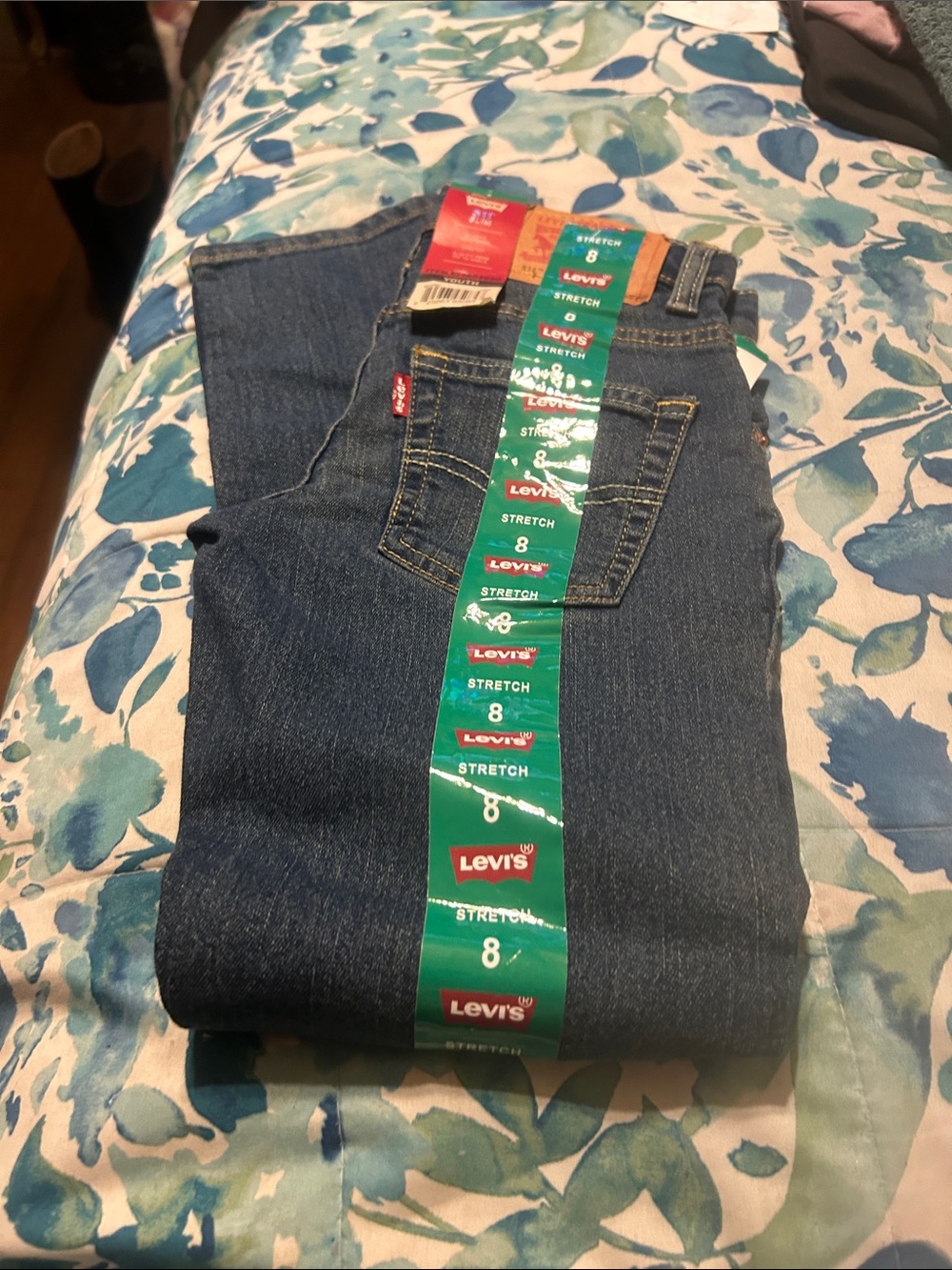 Levi's Kids Slim Straight Jeans in Dark Blue size 8 slim